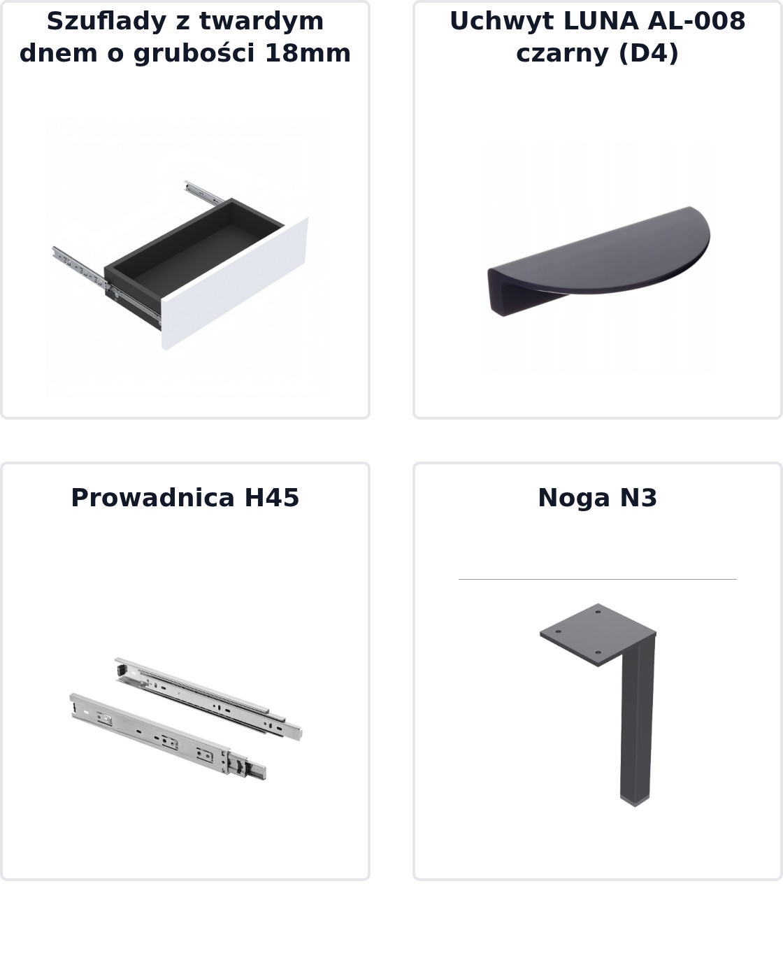 okucia NOX D4-N3 CZARNY