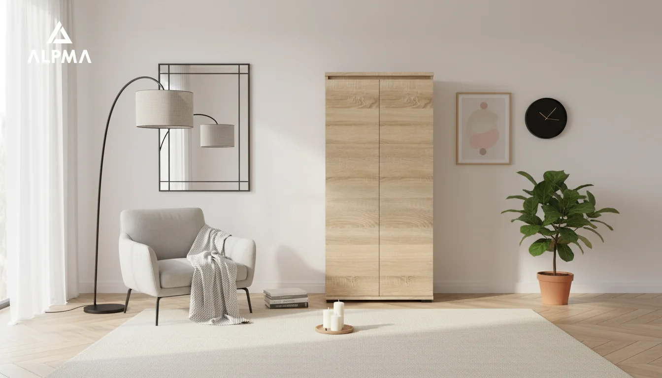 Komoda szafka NEX 60×36×124 cm sypialnia salon przedpokój D1N1 SONOMA - zdjęcie 5