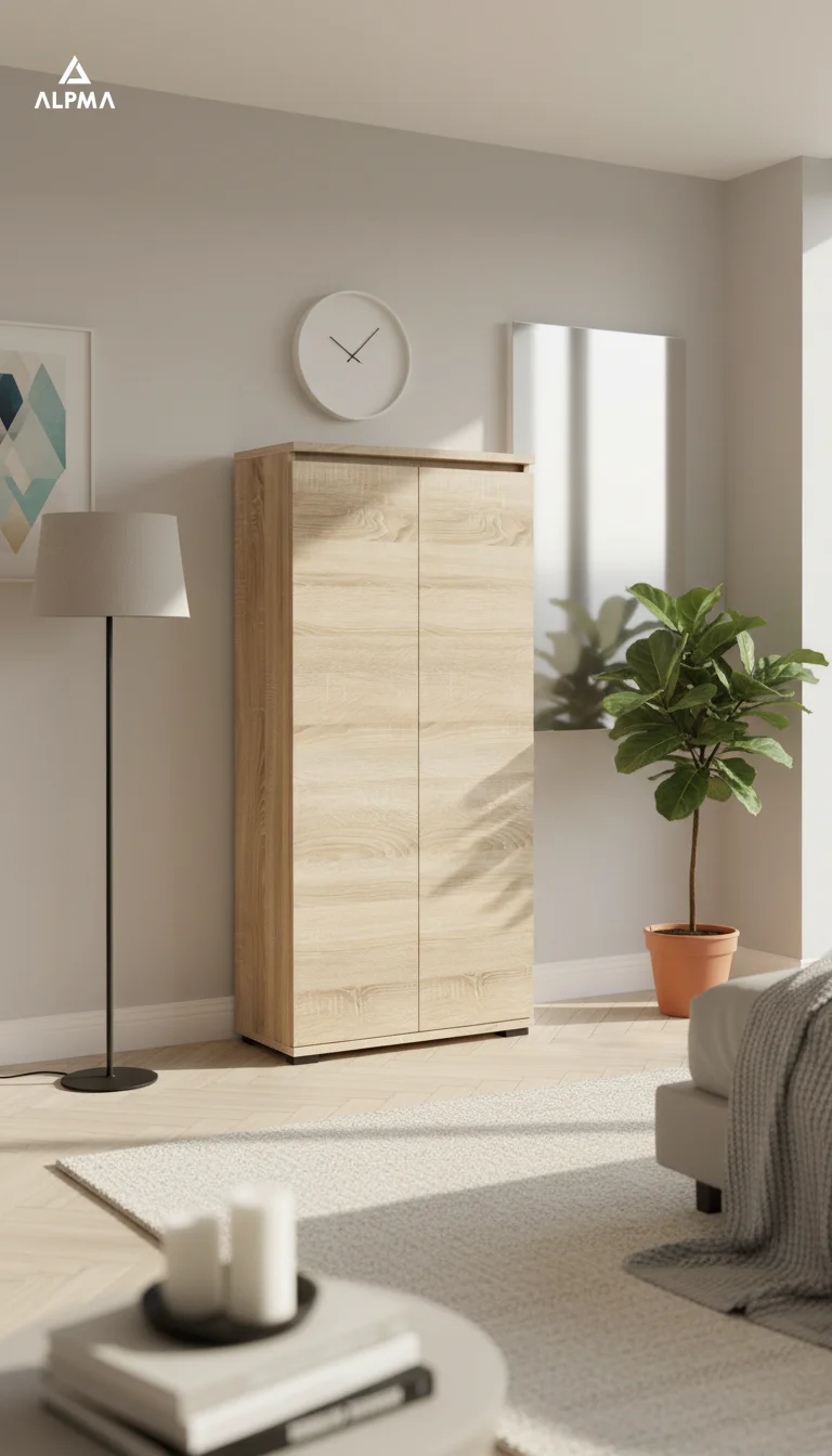 Komoda szafka NEX 60×36×124 cm sypialnia salon przedpokój D1N1 SONOMA - zdjęcie 4