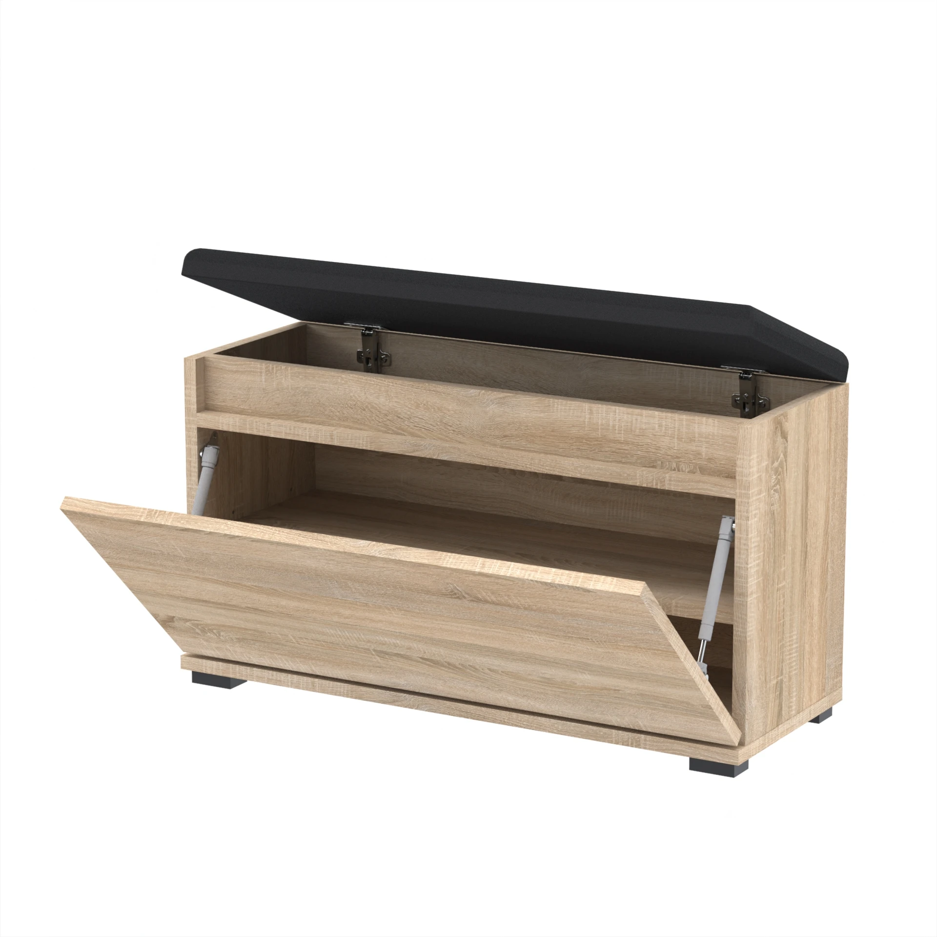 Szafka na buty VB 90×30×45 cm z siedziskiem i schowkiem D1N1 SONOMA